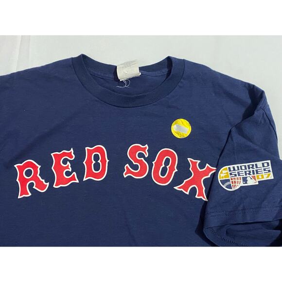 Vintage Majestic MLB Boston Red Sox #46 Jacoby Ellsbury Blue T Shirt Large 2007 - Picture 7 of 10